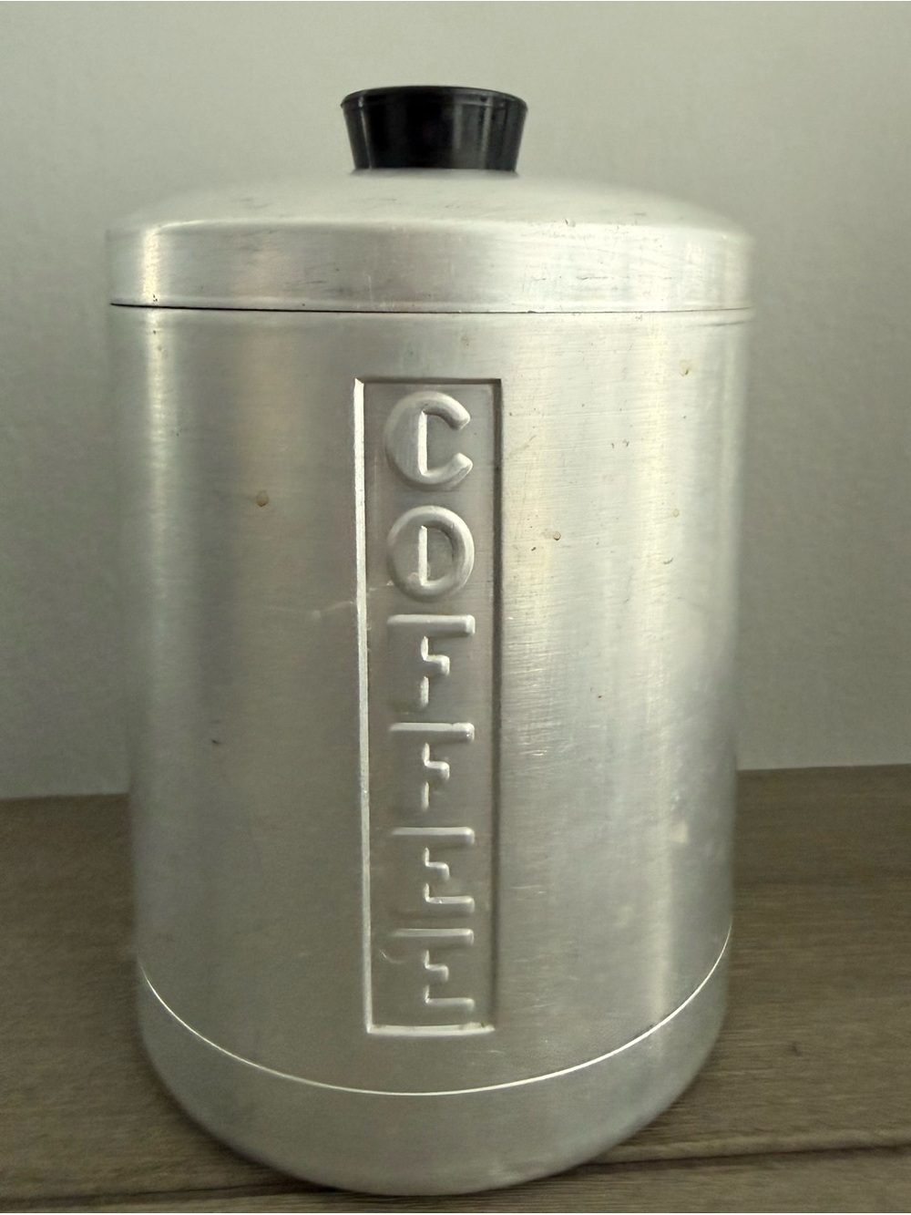 Vintage 1950s Aluminum Coffee Canister